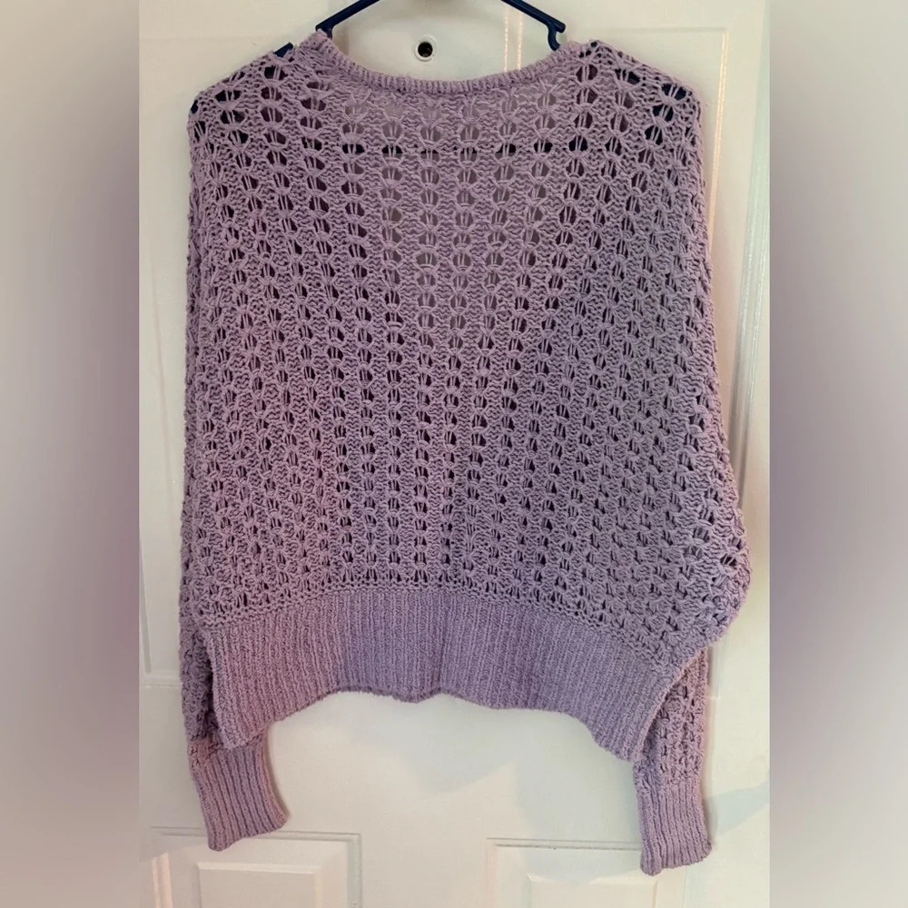 Free People Best Of You V Neck Sweater in Purple Moon size medium - Picture 4 of 7